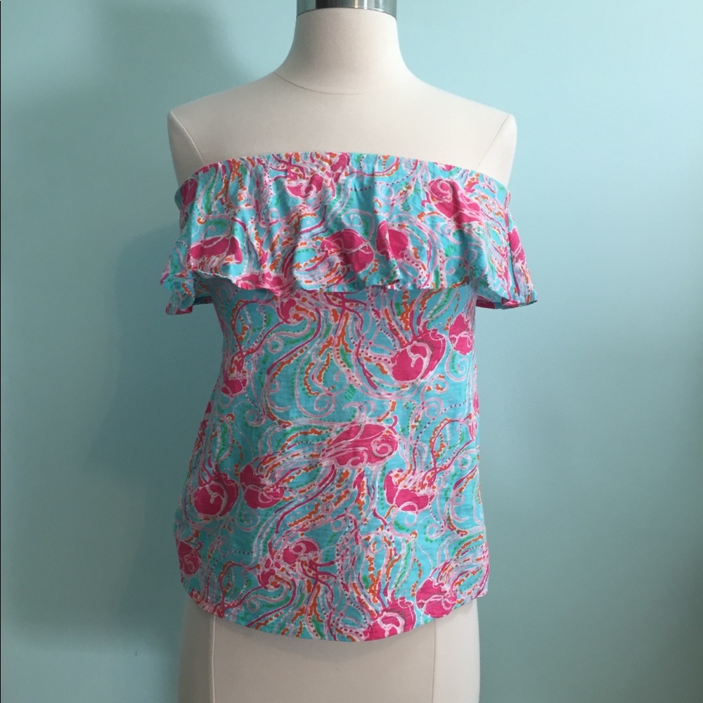 Lilly Pulitzer strapless top